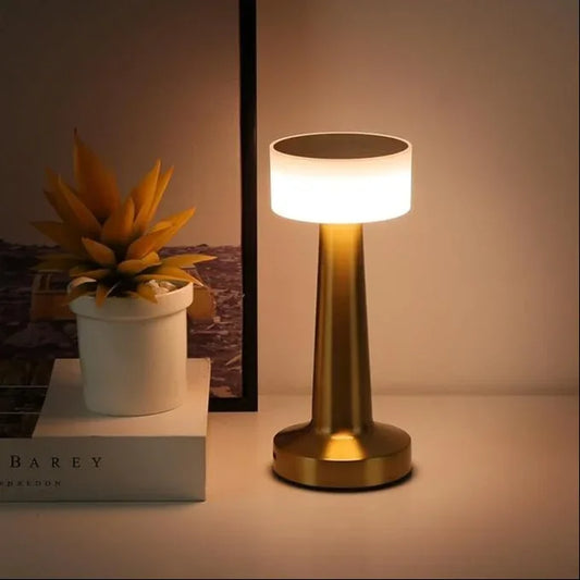 Lampe LED Tactile en Métal Rechargeable, Luminaire Décoratif